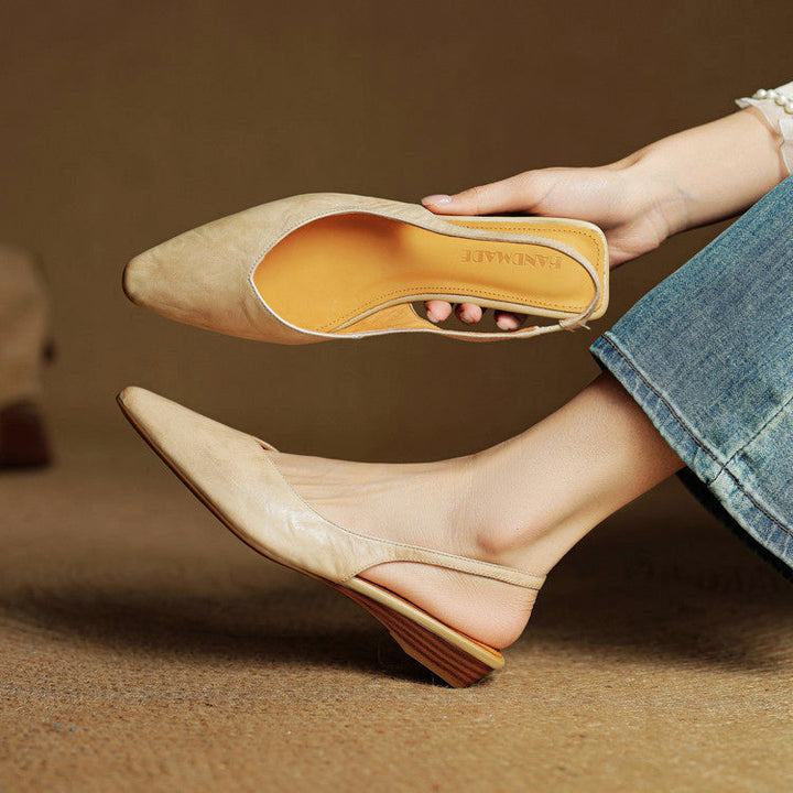 Liora Signature Leather Slingback Flats