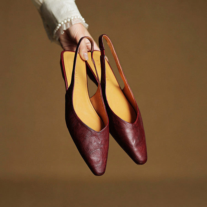 Liora Signature Leather Slingback Flats