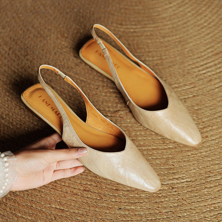 Liora Signature Leather Slingback Flats