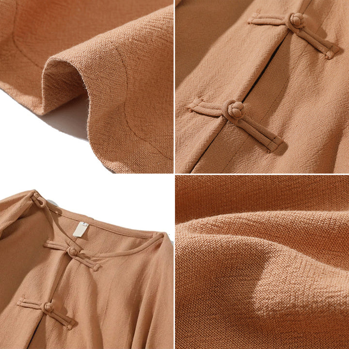 Yumi Takumi Flow Linen Cape