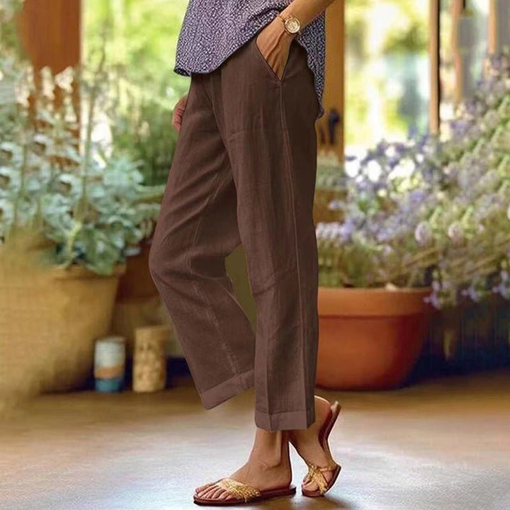 Céleste Bouchard Ankle - Length Linen Pants - Intofa