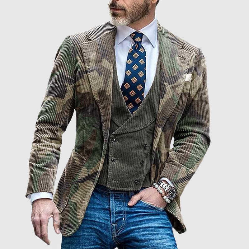 Charles Harrington Camouflage Corduroy Blazer - Intofa