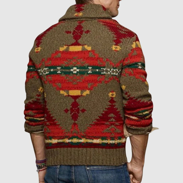 Charles Harrington Jacquard Knit Sweater - Intofa