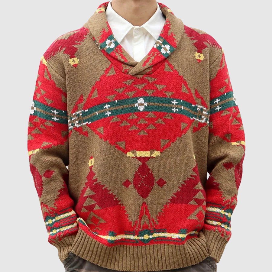 Charles Harrington Jacquard Knit Sweater - Intofa