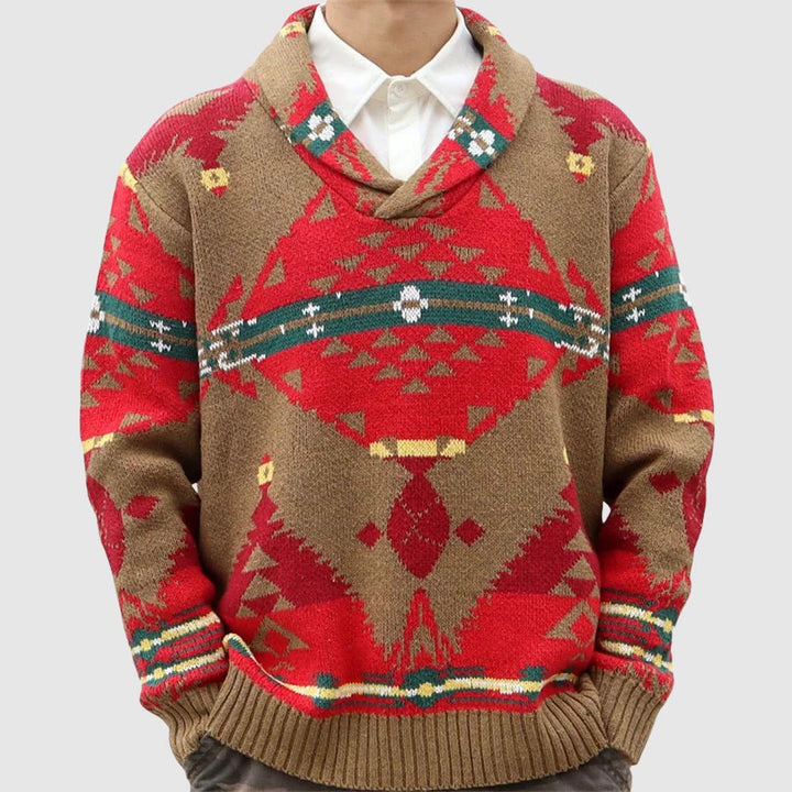 Charles Harrington Jacquard Knit Sweater - Intofa