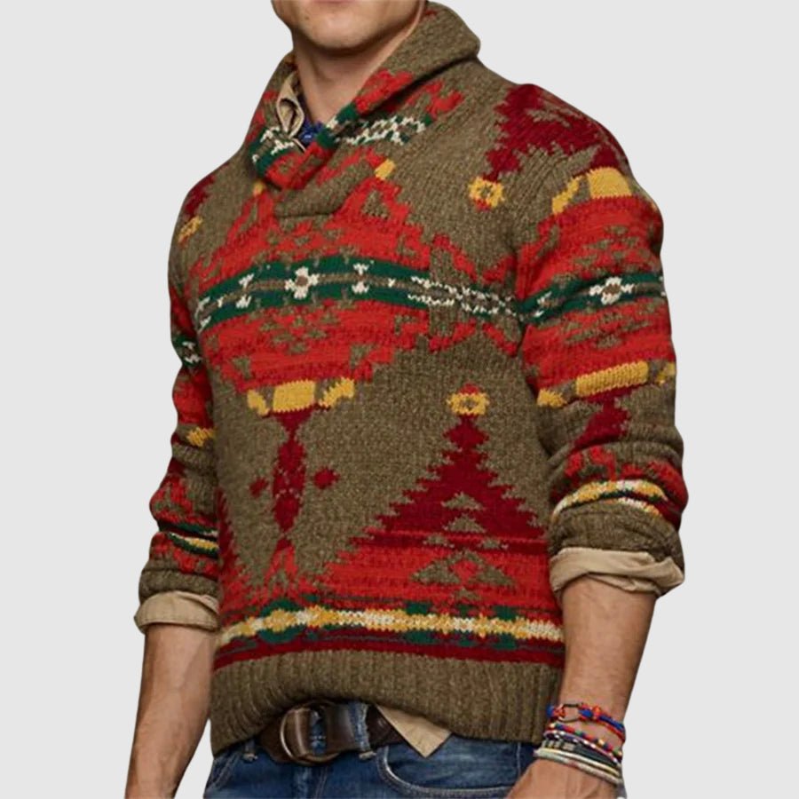 Charles Harrington Jacquard Knit Sweater - Intofa