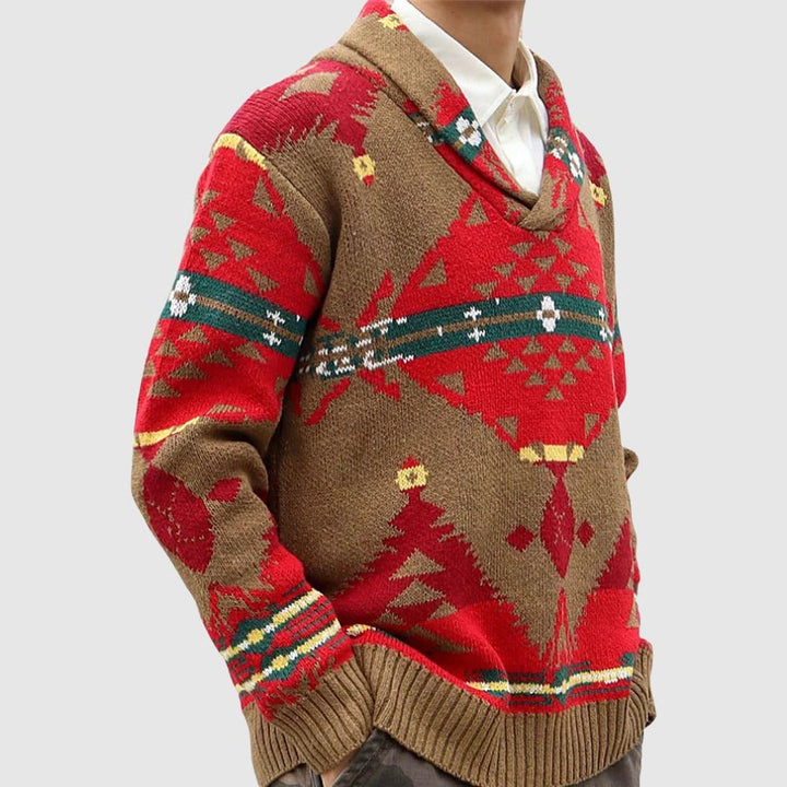 Charles Harrington Jacquard Knit Sweater - Intofa