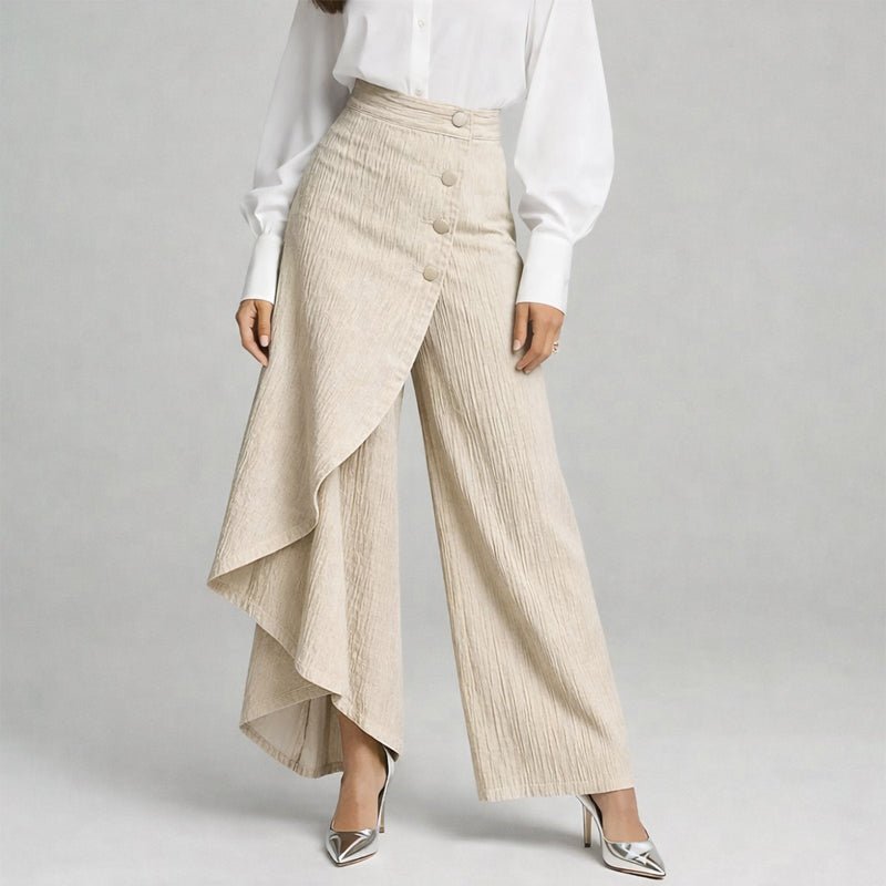 Chloé Rousseau Asymmetrical Wide - Leg Pants - Intofa