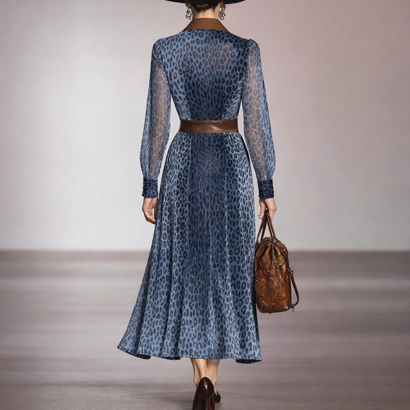 Chloé Rousseau Button - Front Leopard Dress - Intofa