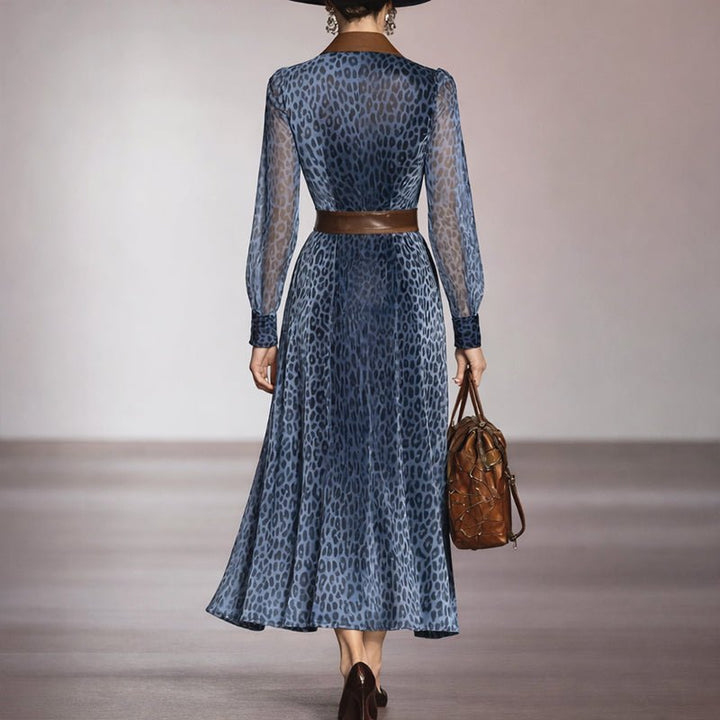 Chloé Rousseau Button - Front Leopard Dress - Intofa