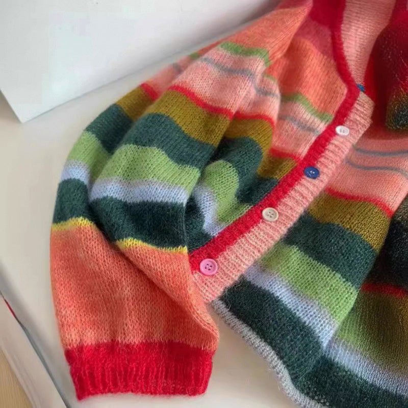 Chloé Rousseau Rainbow Knitted Cardigan - Intofa