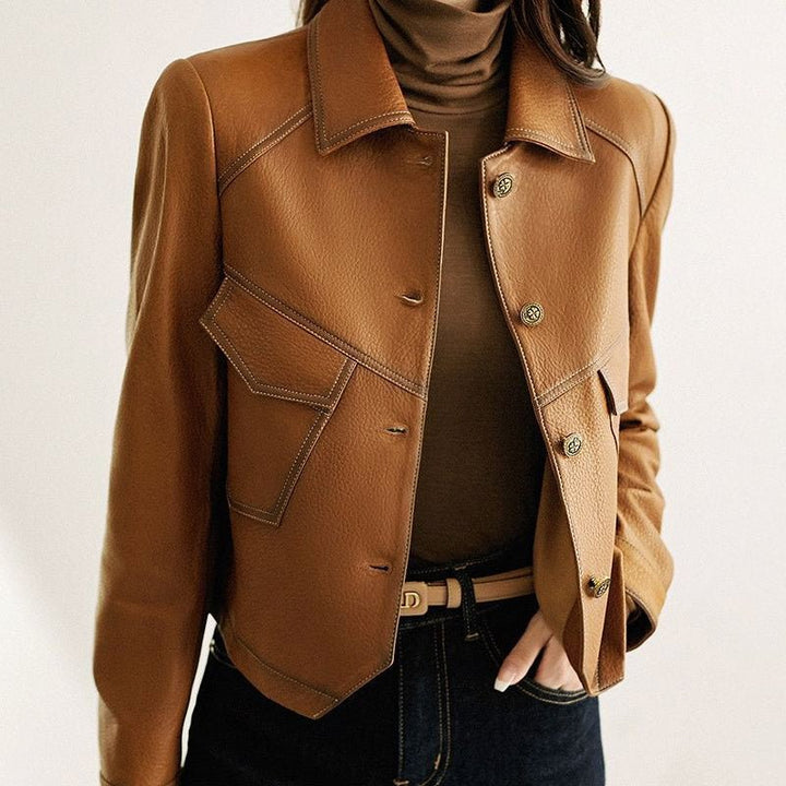 City Vogue Leather Jacket by Vivian Prescott - Intofa