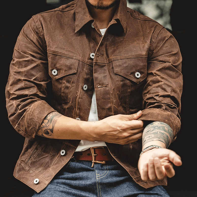 Dean Clark Tin Cloth Waxed Jacket - Intofa