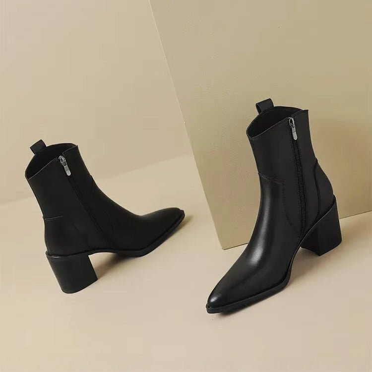 Marlowe Timeless Split Leather Boots - Intofa