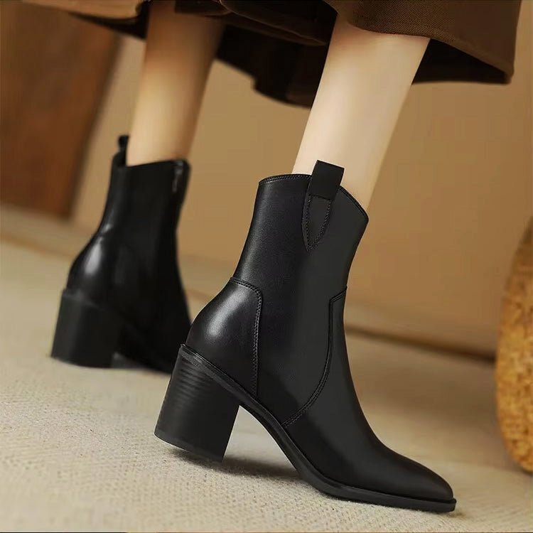Marlowe Timeless Split Leather Boots - Intofa