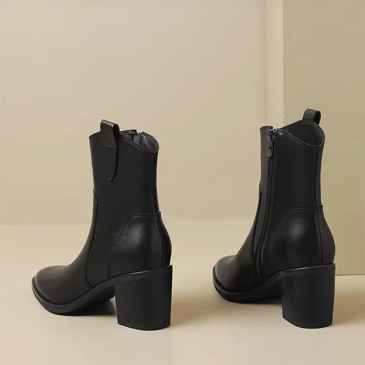 Marlowe Timeless Split Leather Boots - Intofa