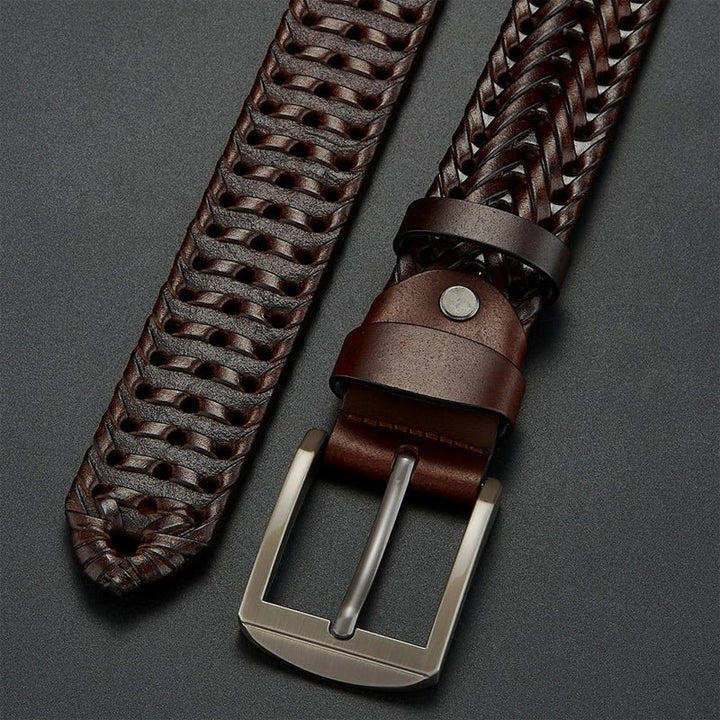 Monarch Woven Leather Belt - Intofa