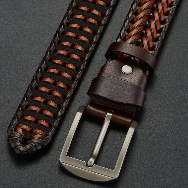 Monarch Woven Leather Belt - Intofa