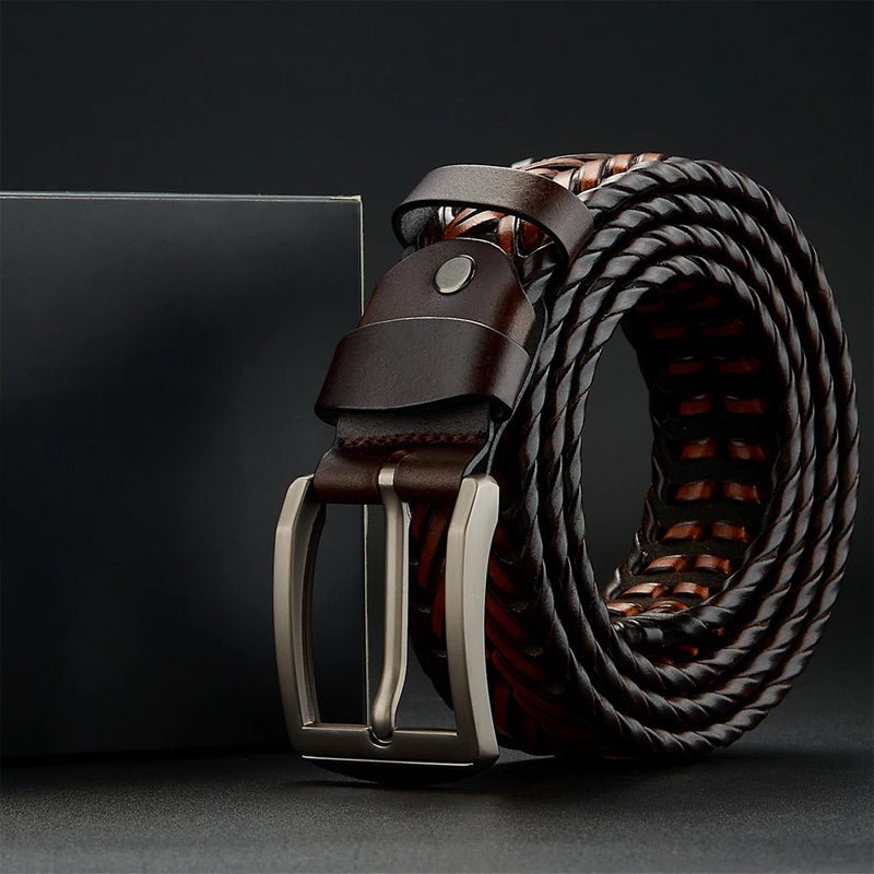 Monarch Woven Leather Belt - Intofa