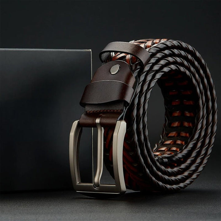 Monarch Woven Leather Belt - Intofa