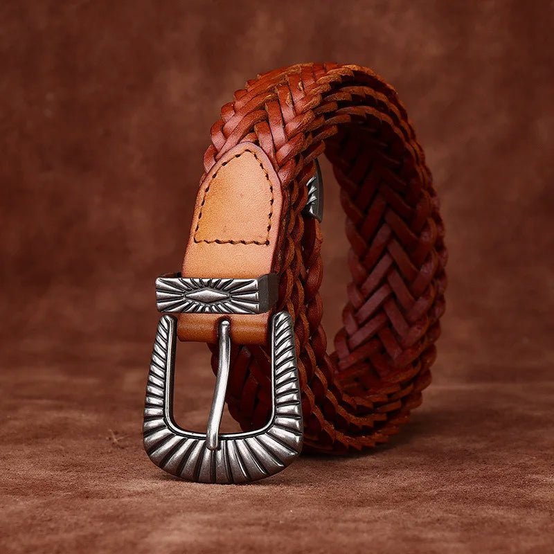 Prescott Tailors Braided Leather Belt - Intofa