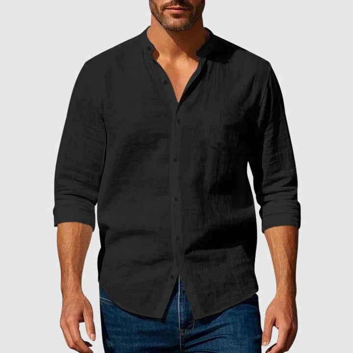 Prescott Tailors Henley Linen Shirt - Intofa
