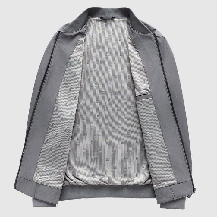 Steel Aura Bomber Jacket by Victor Duval - Intofa