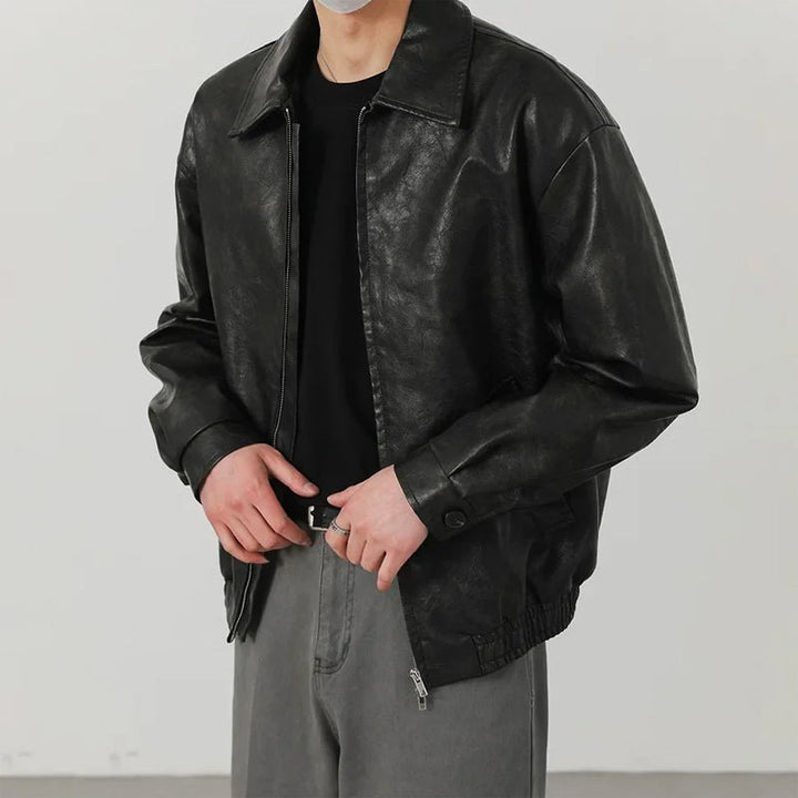 Victor Duval Biker Leather Jacket - Intofa