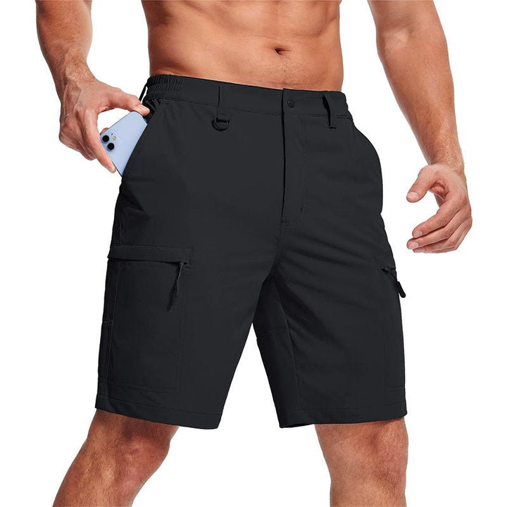 Victor Duval Cargo Shorts with Zipper Pockets - Intofa