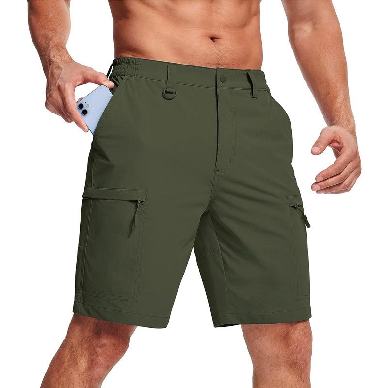 Victor Duval Cargo Shorts with Zipper Pockets - Intofa