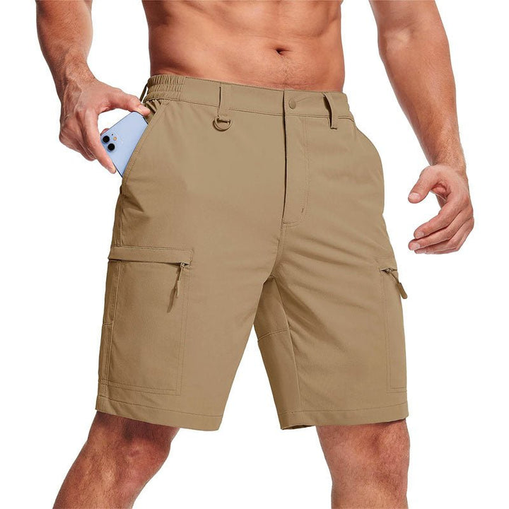 Victor Duval Cargo Shorts with Zipper Pockets - Intofa