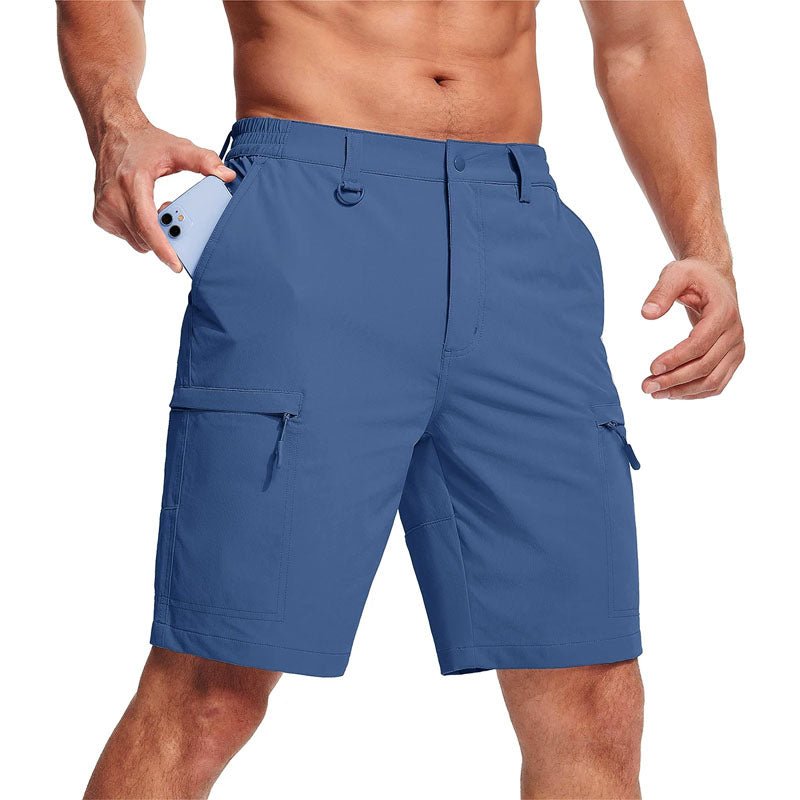 Victor Duval Cargo Shorts with Zipper Pockets - Intofa
