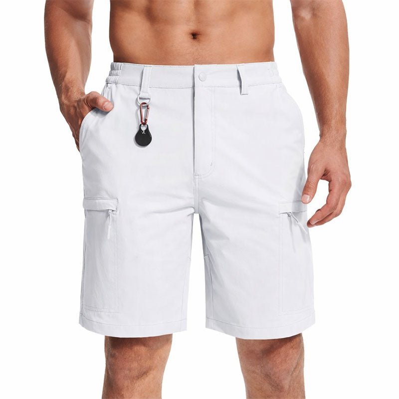 Victor Duval Cargo Shorts with Zipper Pockets - Intofa