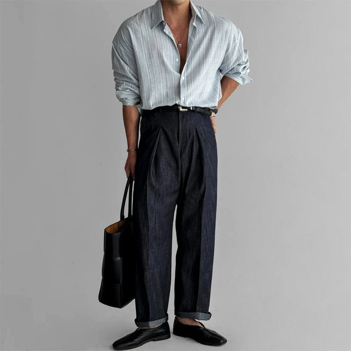 Victor Duval Casual Striped Shirt - Intofa