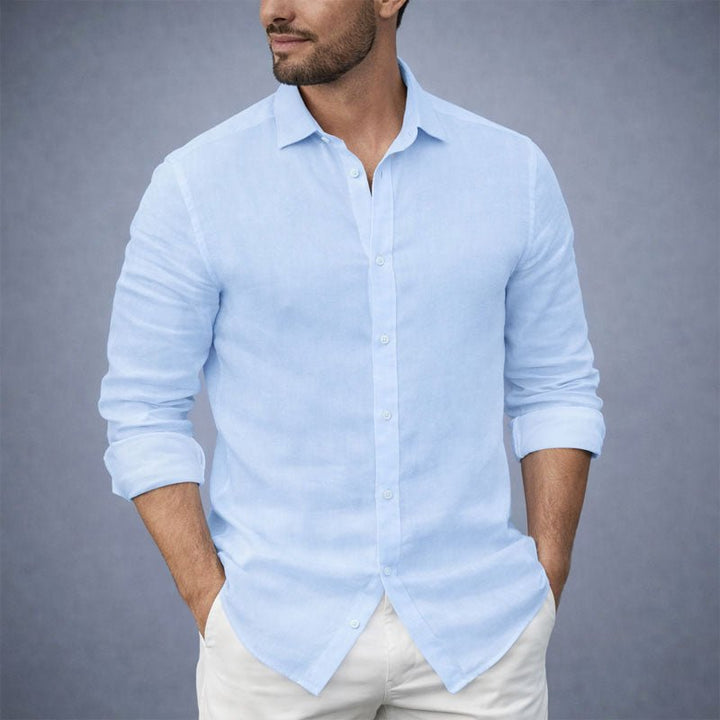 Victor Duval Cotton Shirt with Button Front - Intofa