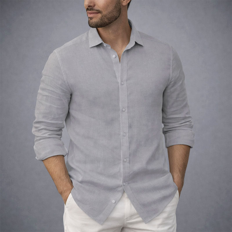 Victor Duval Cotton Shirt with Button Front - Intofa