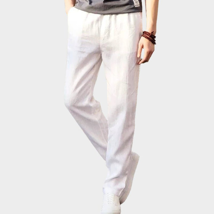 Victor Duval Linen Straight - Leg Pants - Intofa