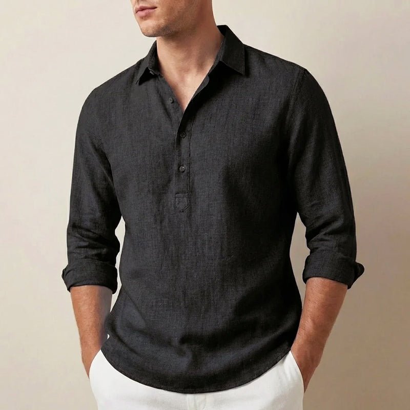 Victor Duval Popover Long Sleeve Shirt - Intofa
