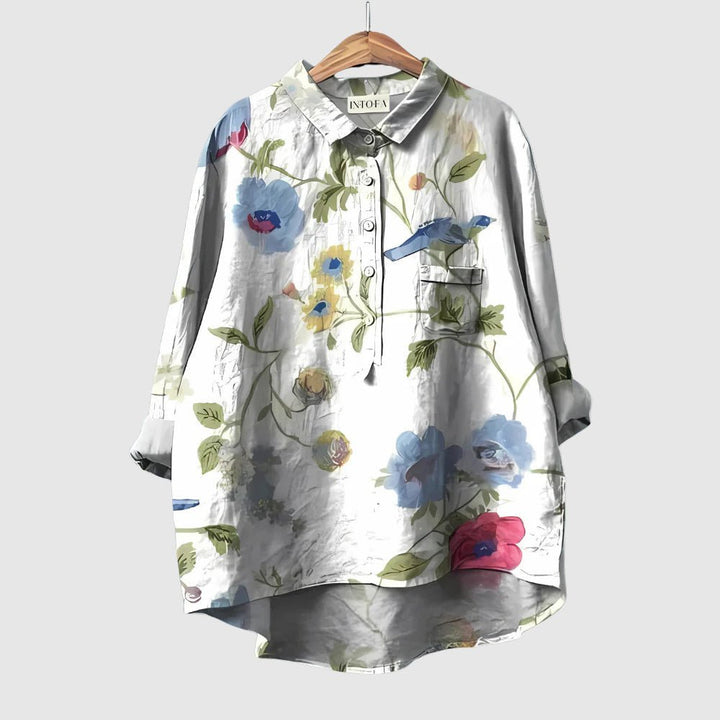 Vivian Prescott Artistic Linen Shirt - Intofa