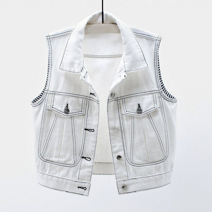 Vivian Prescott Classic Denim Vest - Intofa