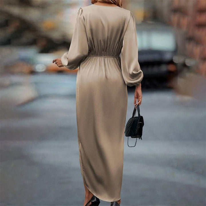 Vivian Prescott Elegant Satin Dress - Intofa