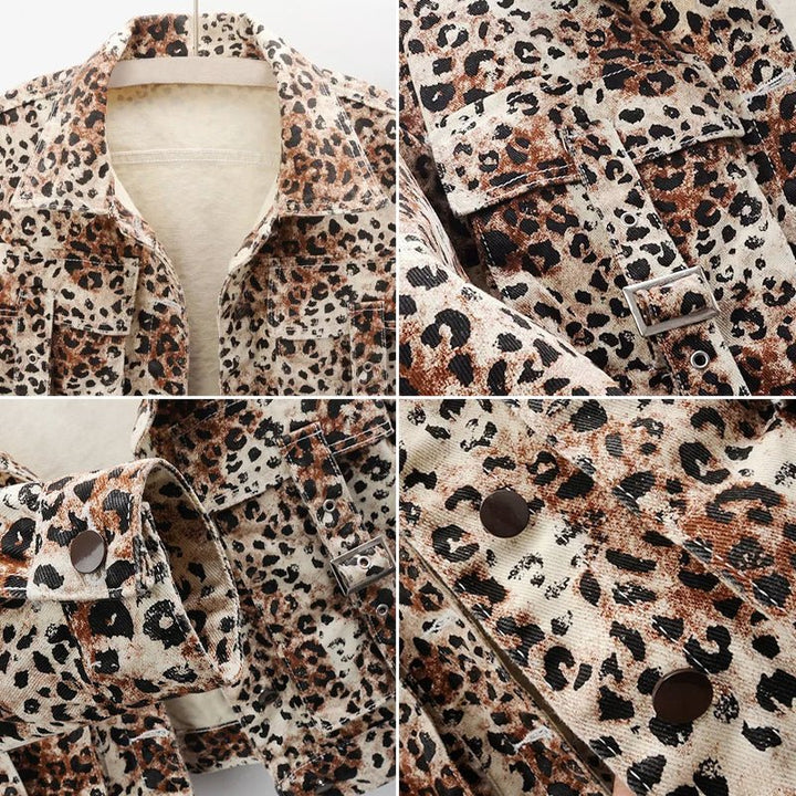 Vivian Prescott Leopard Denim Jacket - Intofa