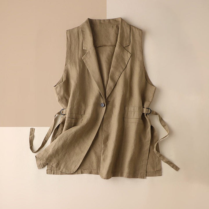 Vivian Prescott Roanne Linen Vest - Intofa