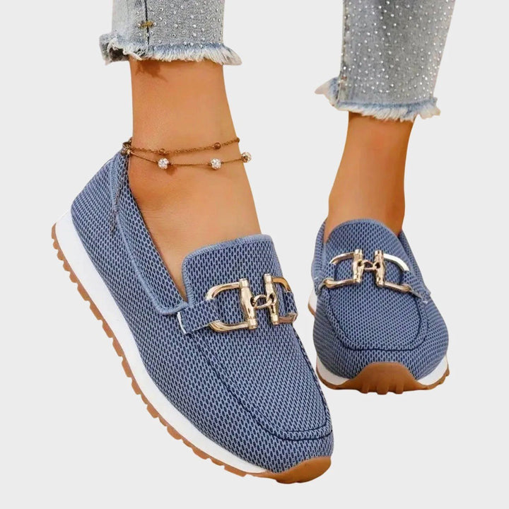 Vivian Prescott Slip - On Loafers with Decorative Buckle - Intofa