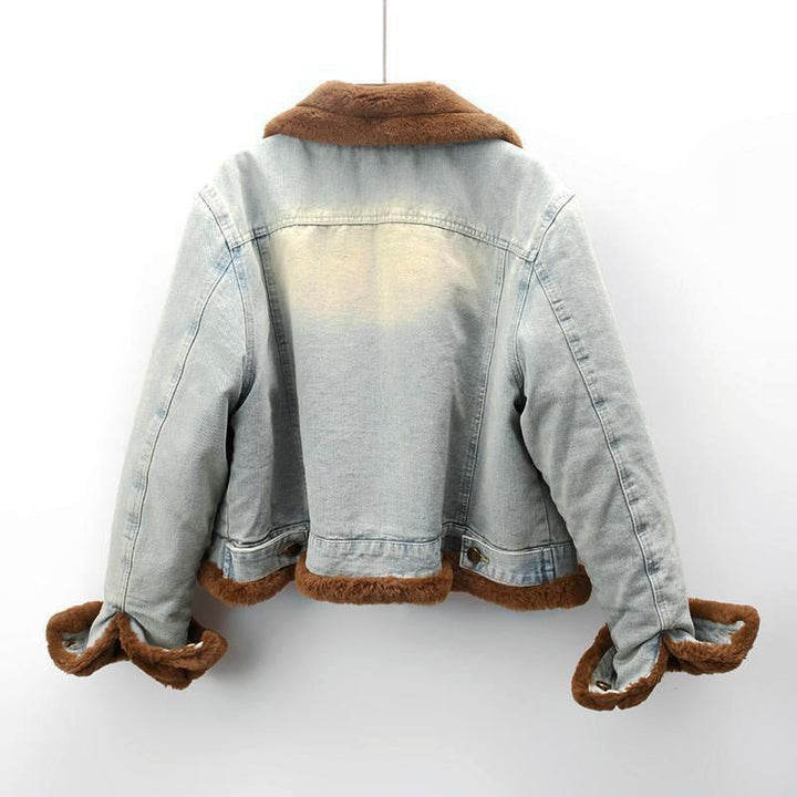 Vivian Prescott Thickened Denim Jacket - Intofa